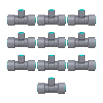 （10 pcs) 12mm to 6mm Tee, Rain Seer Garden Hose Tee Connector, Drip Irrigation Kit Accessories for Garden Watering System, Garden, Raised bed, Patio. - color: 12mm to 6mm Tee