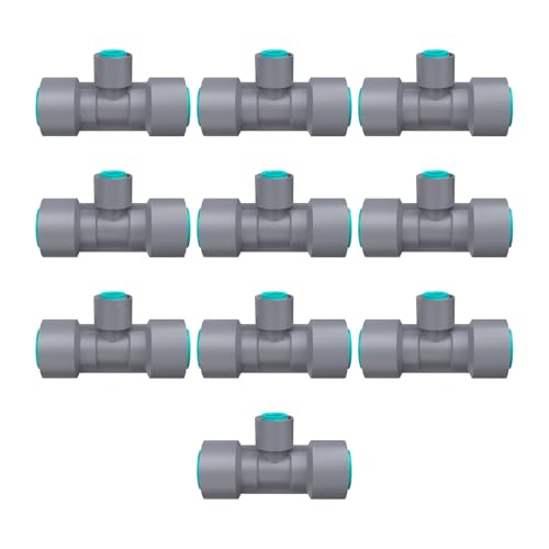 （10 pcs) 12mm to 6mm Tee, Rain Seer Garden Hose Tee Connector, Drip Irrigation Kit Accessories for Garden Watering System, Garden, Raised bed, Patio. - color: 12mm to 6mm Tee