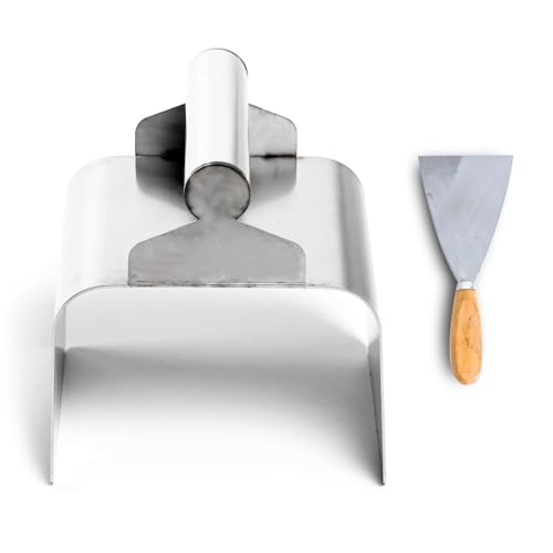 Concrete Curb Trowel, Concrete Curbing Tools, Landscape Curb Trowel with Putty Knife(Rectangular)