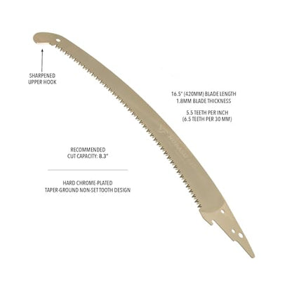 Notch Nobasu & Hayate 16.5” (420mm) Replacement Blade (798-42-A) - size: 16.5” (420mm) Replacement Blade