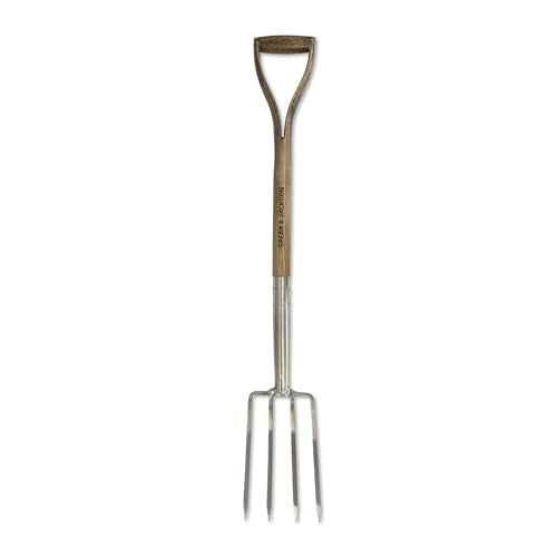Spear & Jackson Traditional Stainless Steel Border Fork, Durable Heavy Duty Garden Tool, Ideal for Aerating Weeding and Digging, Comfortable Wooden Handle - style: Border Fork