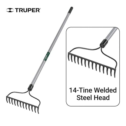 Truper Green Built 14-Tine Welded Bow Rake (Model 31389 / R-14AL-FP)