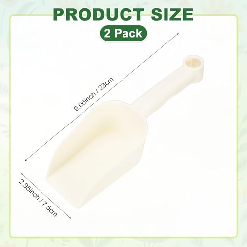 M METERXITY 2-Pack Garden Shovel Trowel Hand Shovels, 23cm/9.06 Inch Plastic Gardening Tools for Digging, Transplanting, Soil Loosening and Planting, Ergonomic Handle [Light Beige] - color: Light Beige, size: Small