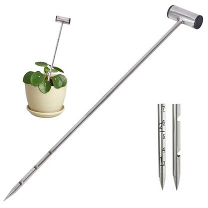 Soil Probe 14 Inches Moisture Meter for Plants, T-Handle Soil Moisture Sampler with Dual Scale Markings, House Plant Water Monitor No Batteries Required