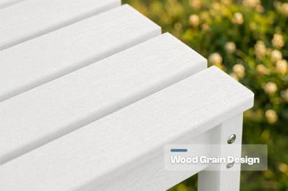 All-Weather HDPE Outdoor Potting Bench 2-Piece Set with Removable Sink, Expandable Gardening Work Station with Sliding Tabletop, Built-in Wheels, Heavy Duty Planting Table, White