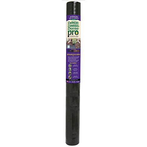 DeWitt Weed-Barrier Pro 3 oz Landscape Fabric, Black, 4 x 300 Feet – Heavy-Duty Weed Control and Ground Cover for Gardens, Beds, Mulch, Outdoor Landscaping, and Yard Areas