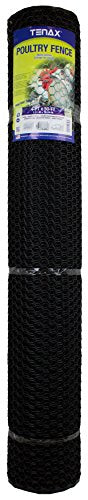 Tenax Poultry Fence 72120346 , 4' X 50', Black - color: Black, size: 4-ft x 50-ft