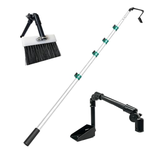 13.4 FT Gutter Rake Tool, Adjustable Gutter Cleaner with Metal Joint.