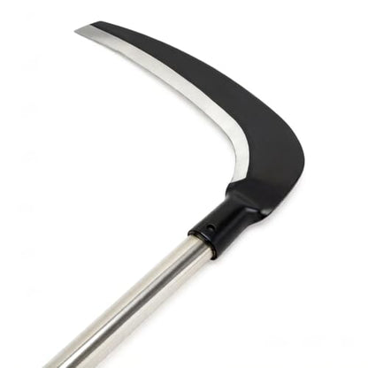 Harvesting Weeding Sickle, High-Carbon Steel Adjustable Long-Handled Lightweight Sickle for Weeding Farm Harvesting Clearing Vines Yard Gardening Pruning