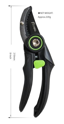 Professional Secateurs, with Super Sharp SK5 Steel Blades, Gardening Hand Clippers Pruners, Garden Trimming Scissors, Pruning Shears 8-Inch (Anvil) - style: Anvil