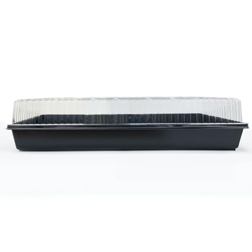Jiffy Seed Starter Tray with Humidity Dome - Lightweight Propagation - 10 Pack - Plastic - style: 10 Trays and Domes