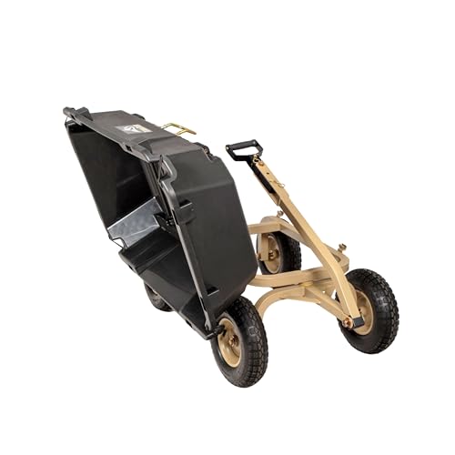 Heavy-Duty Garden Cart on Wheels – 7 Cu. Ft. Patented Dual Side Poly Dump Cart, 1200 lb. Capacity, All-Terrain Utility Wagon with No-Flat Wheels for Yard, Garden, Farm & Work - size: 13" No-Flat