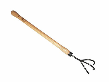 DeWit 3-Tine Cultivator with Drop Grip Handle, Works as Garden Hoe and Tiller - size: 3-Tine, style: Drop Grip handle
