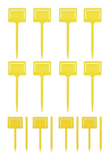 Gideal 12-Pack Yellow Sticks for Sticky Traps for Flying Plant Insect Fungus Gnats Whiteflies Aphids Leafminers Thrips - size: 12 Pack