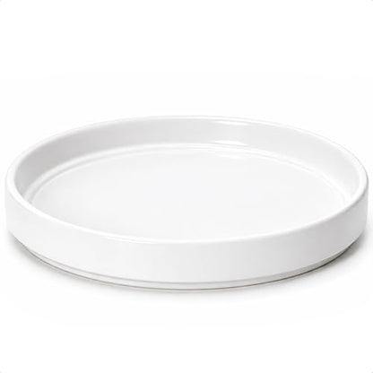 D'vine Dev Ceramic Plant Saucer/Drainage Tray, 11.8 in, White, 97-T-A-6 - color: White, size: 11.8" (1 Pack)