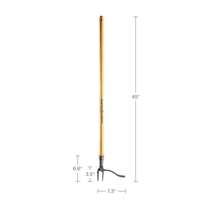 Stand Up Weed Puller Tool with Long Handle - 45.6” Ergonomic Weeder Puller - Cast Steel and Bamboo Weed Remover for Weeding Without Bending or Kneeling - Garden Tools for Gardening by Garret Wade