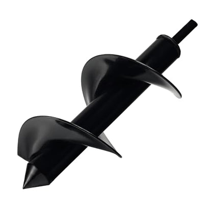 Auger Drill Bit for Planting 3 x 9 Inch, Garden Spiral Drill Bit Bulb Planter Tool Drill Auger for Planting Bulb, Bedding Plant, Post or Umbrella Hole Digger for 3/8" Hex Drive - size: 3" x 9"-Black