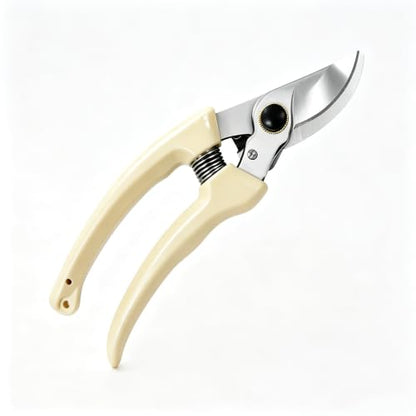 Bypass Pruning Garden Shears, 130mm SK5 Steel Lockable Clippers with Non-Slip Handle for Yard Plants, Roses & Shrubs