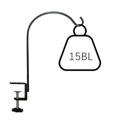Short Deck Hook 2 Pack Bird Feeder Pole with 3.3 Inch Strengthened Clamp