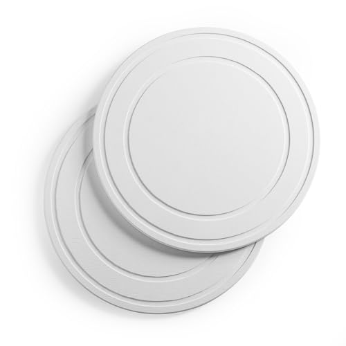 Relime Diatomaceous Earth Plant Saucer for Indoor, 2 Pack 6 inch, Instant Dry Pot Saucer, Plant Drip & Drainage Tray for Indoor, Off White - color: White, size: Round 6"