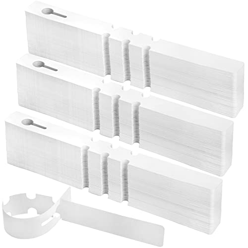 Foraineam 600 Pcs Hanging Plant Tree Tags White Plastic Plant Markers Labels Wrap Around Nursery Garden Plant Tags - size: 8-1/4” x 0.78” (21 cm x 2cm)