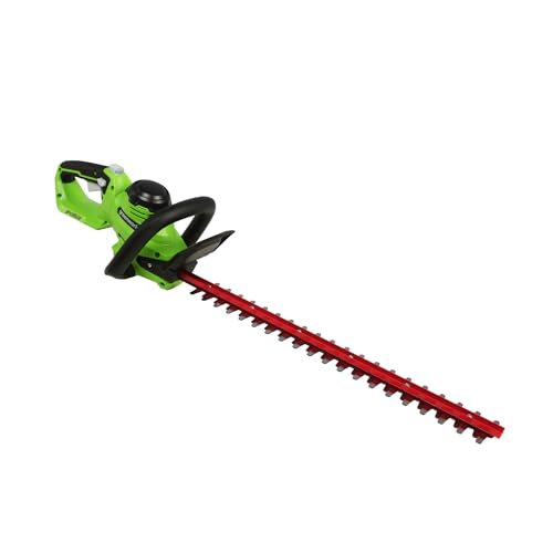 Greenworks 24V 22" Cordless Laser Cut Hedge Trimmer, Tool Only - size: 22 in, style: Tool Only