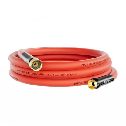 SPECILITE 3/4" x 15FT Hot/Cold Short Leader Garden Water Hose, -50℉-190℉ - size: 15FT 3/4" ID Male to Female