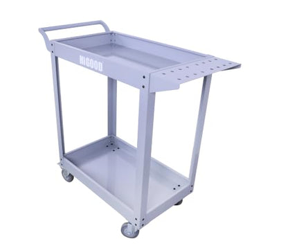 Heavy Duty Service Utility Cart,2 Shelf Steel, 800-Pound Capacity, 35.6 x 18.1x38-Inch Gray - color: Gray