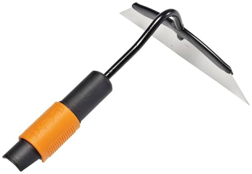 Fiskars QuikFit Hoe, Tool Head, Length: 25 cm, Width: 18.5 cm, Steel Head, Black/Orange, 1000677 - style: Hoe