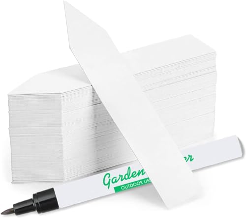 4 Inch Plastic Plant Labels for Seedlings, Flexible Waterproof Plant Tags, Vegetable Gardening Stake Tags for Potted Plants and Outdoor Garden, White, 1000 Pcs