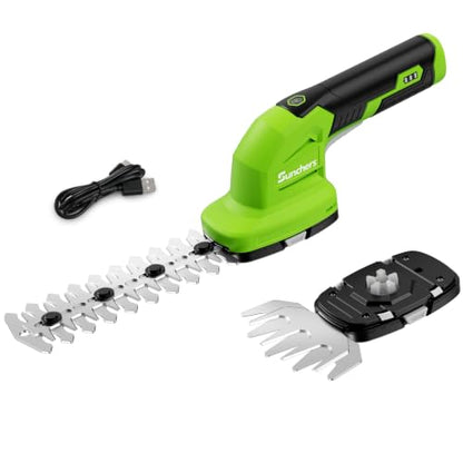2 in 1 Hedge Trimmer Cordless, 7.2V Electric Bush Trimmer Mini Hedge Shears