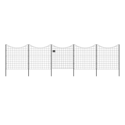 Zippity 39in H Black Metal Fence w/ Gate, DIY Fence Kit - color: 39" Tall (Gate + 4 Panels)
