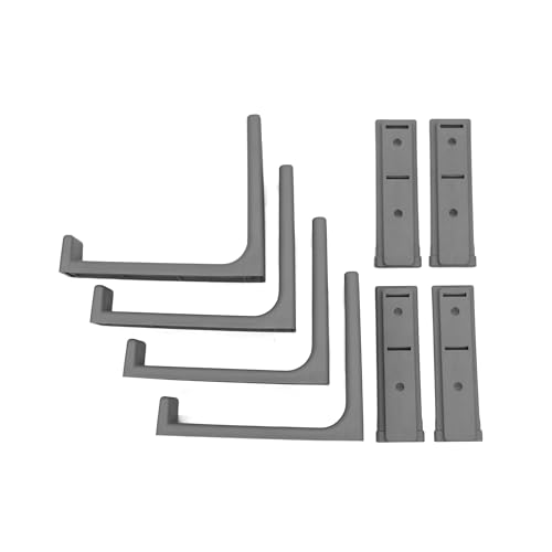 Vego garden Planter Box Brackets for Herb & Mini Planters, Adjustable Window Box Brackets, Wall Mount Flower Box Bracket, Heavy Duty Planter Shelving for Patio Garden Fence Railing Balcony, 4 Pack - size: 4 Pack