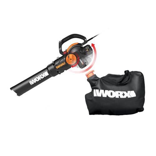 WORX Trivac 3-in-1 Electric Leaf Blower/Leaf Vacuum/Leaf Mulcher, WG512 - style: 600 CFM Blower/Vac/Mulcher