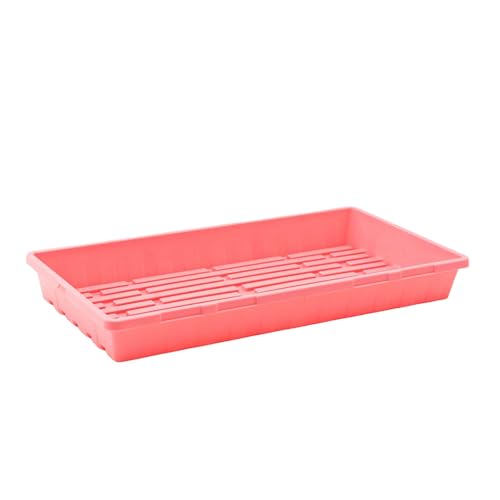 Bootstrap Farmer 1020 Trays, 10 Pack, Pink - Heavy-Duty 2.5" Deep Flats Without Holes for Microgreens, Fodder, Hydroponics - color: Pink