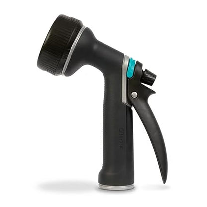 Gilmour Medium Duty Rear Control Garden Hose Nozzle with Ergonmic Grip - color: Black