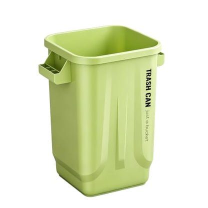 Kitchen Trash Can, Plastic Square Trash bin,8 Gallon,Green
