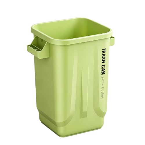 Kitchen Trash Can, Plastic Square Trash bin,8 Gallon,Green