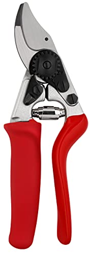 Felco F 15 Pruning Shears – 4.7" Garden Clippers with Rubber Grip & Anvil Blade | Hand Pruners for Gardening | Garden Tool Cutter with Forged Aluminum Handle, Lightweight Precision for Small Hands - size: F15 Small Rotating Handle
