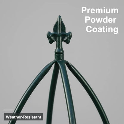 100% Metal Garden Obelisk Trellis Heavy Duty 6.3 ft for Climbing Vines - color: Green, size: Large
