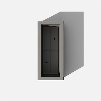 Veradek Block Series Long Box Planter - Rectangular Outdoor Planter - color: Gray, size: Small