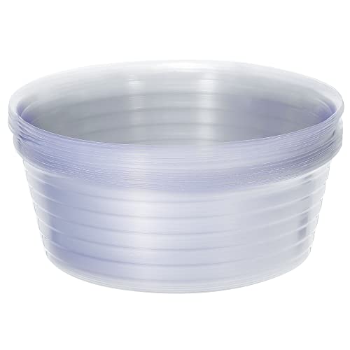 MECCANIXITY Plant Pot Saucer 10 Inch Plastic Round Flower Drip Tray for Indoor Outdoor, Clear Pack of 20 - size: 25.4x9cm