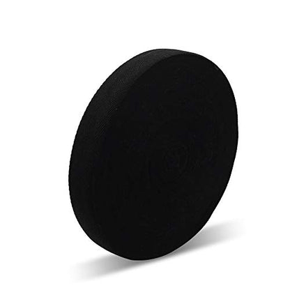 Natural Cotton Twill Tape 50 Yards 3/8 Inch Bunting Bias Tape Herringbone Webbing Tape Roll for Apron Sewing Dressmaking Craft (Black) - color: Black, size: 3/8inch