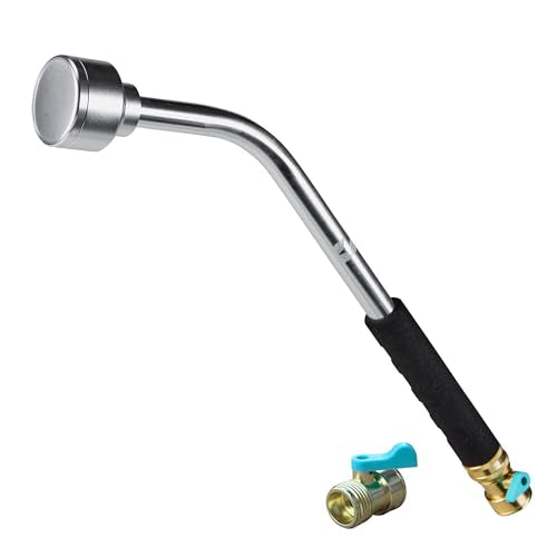 18 Inch Soft Rain Watering Wand 600007, Gentle Shower Spray, Heavy Duty Lightweight Metal Build, Comfort Grip, Flow Control Shut Off Valve, for Plants, Yards, Cars & Pets, by New England Garden Tools - size: 18 Inch - Soft Rain