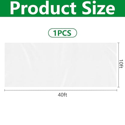 DECOHS 40 x 10 Ft Plant Sun Protection Cloth, Garden Plant Shade Cloth, Non-Woven White Light Refraction Sunshade Fabric for Protecting Plants Vegetable Rows from Direct Sunlight - color: 10 x 40 Ft-1pcs