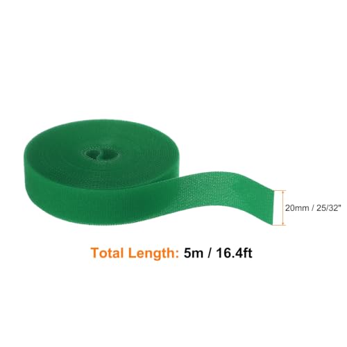 HARFINGTON Garden Plant Tape 16.4ft 25/32" Reusable Tie Strap Emerald Green - color: Emerald Green, size: 16.4ft x 25/32"