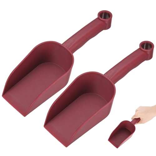 M METERXITY 2-Pack Garden Shovel Trowel Hand Shovels, 23cm/9.06 Inch Plastic Gardening Tools for Digging, Transplanting, Soil Loosening and Planting, Ergonomic Handle [Wine Red] - color: Wine Red, size: Small