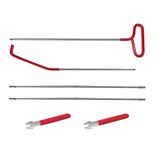 DXNQ Car Long Reach Tool, 67" Multi-Function Automotive Emergency Tool, Portable Long Pin Puller Hook Kit with Adjustable Length for Vehicles, Car Repair Tool Kit Accessories (Red) - color: Red