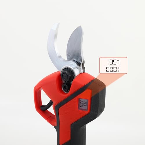 2-IN-1 Cordless Electric Pole Pruning Shears, 12.6FT Telescopic Reach, 1.1 Inch(28mm) Cutting Diameter, Brushless Motor, 2×20V 2000mAh Battery, Garden Tree Branch Pruning & Trimming - size: 28mm pruning shears 2* battery