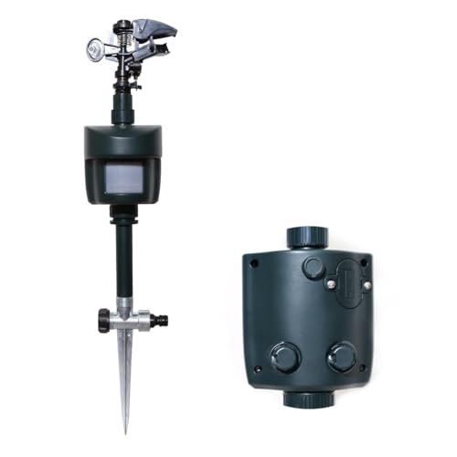Motion Activated Sprinkler Day/Night Detection Modes Repellent Detector - size: New 1 unit[no solar panel]